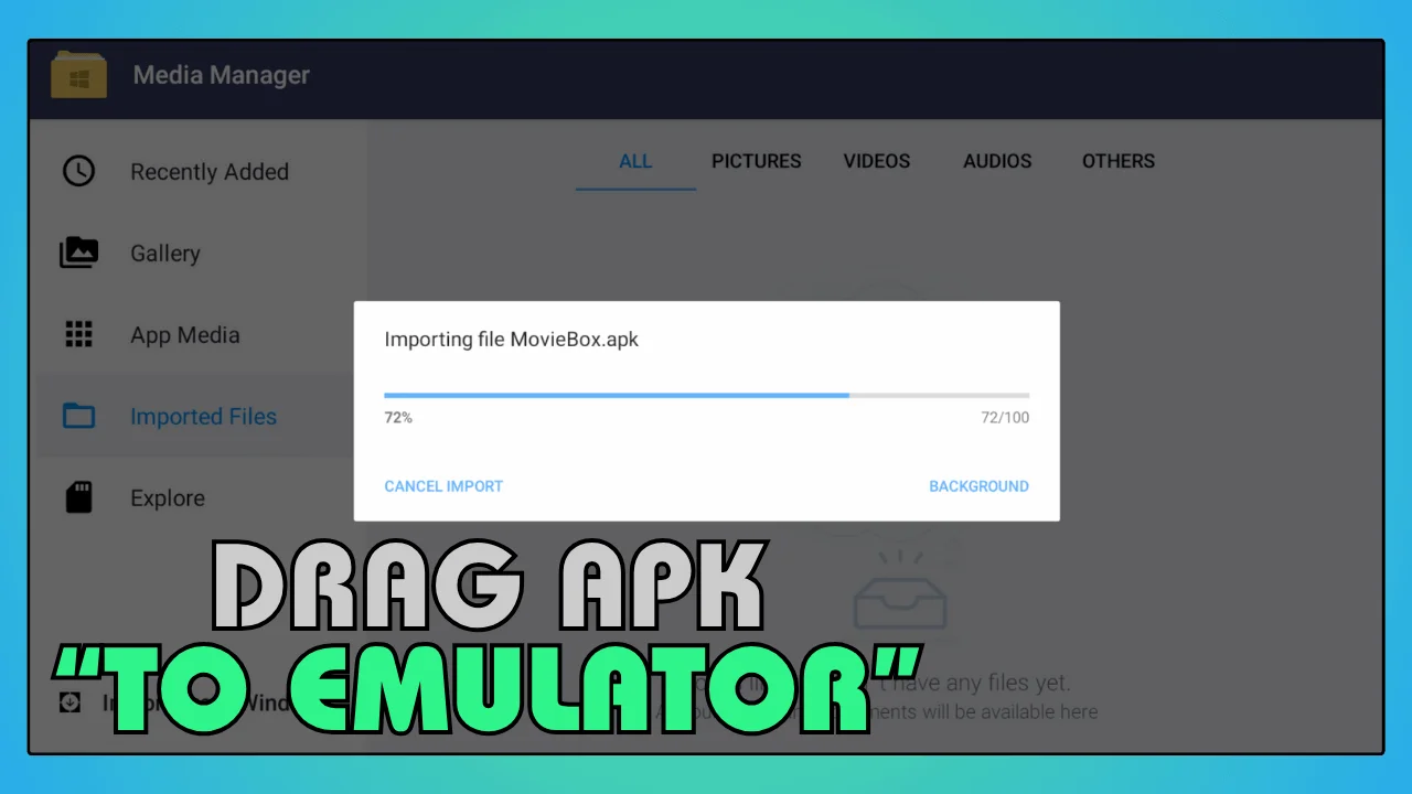 Drag APK to Emulator