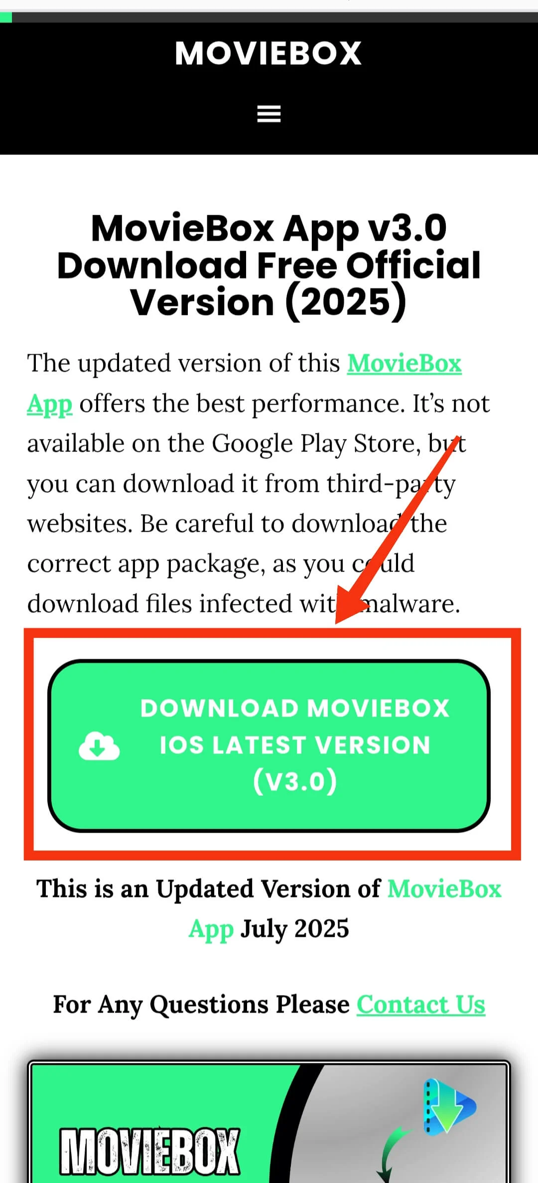 Tap Download iOS